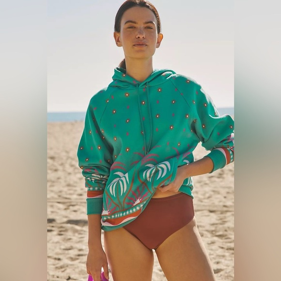 NWT Beach Riot X  Anthropologie Allisa Hooded Sweatshirt - Picture 1 of 8